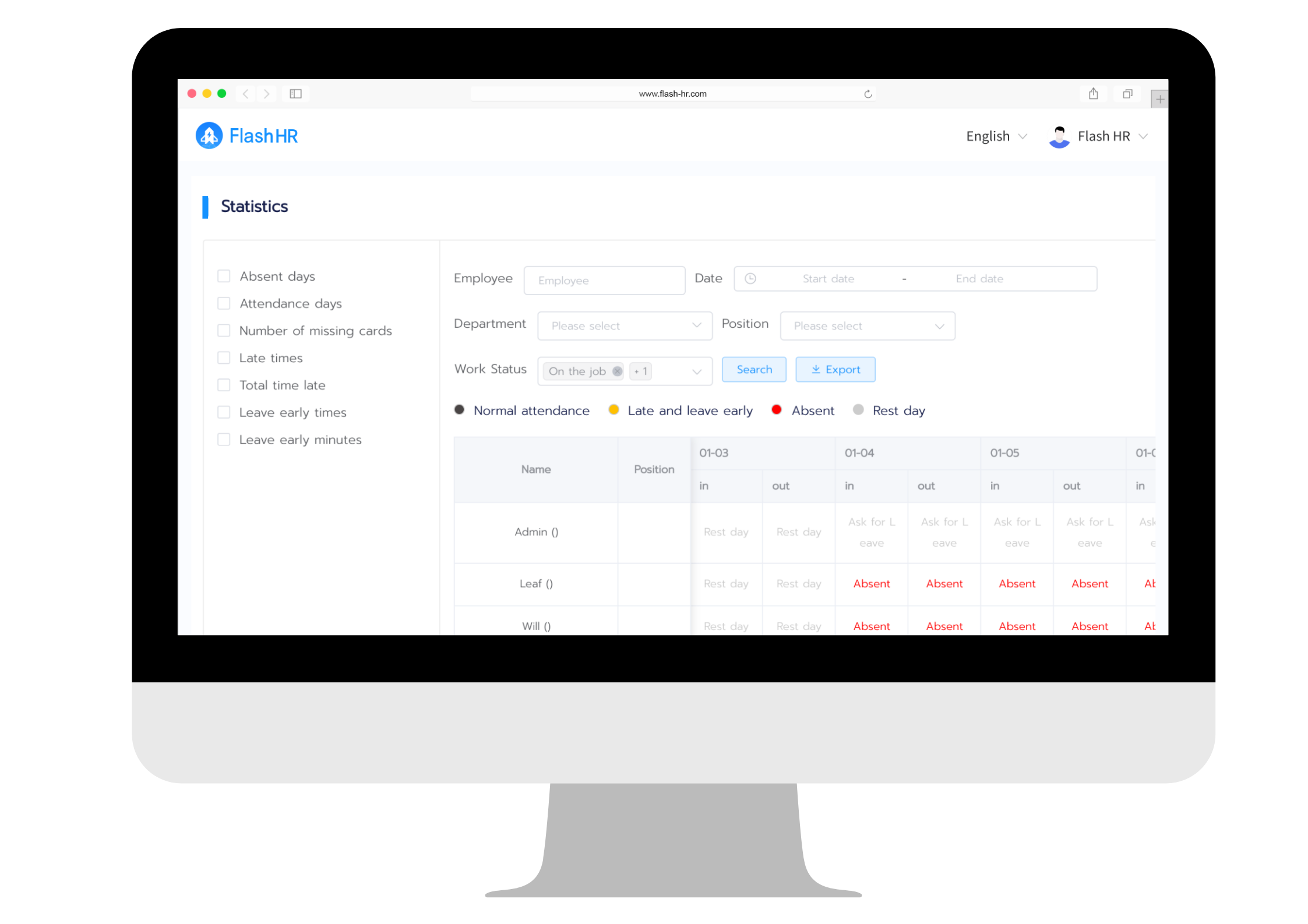泰国2021在线智能考勤管理 HRMS/HR Software，提高考勤管理效率